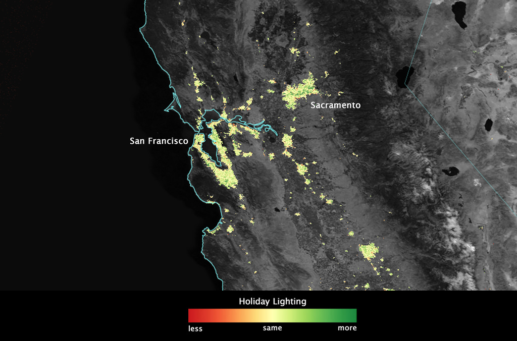 Holiday Lights From Space: Satellite Sees Cities Brighten (Photos)